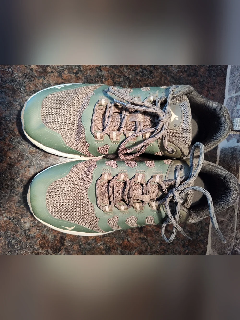 Pacific Mountain Men's Palisade Olive Green Athletic Trail Runner Shoes, 8